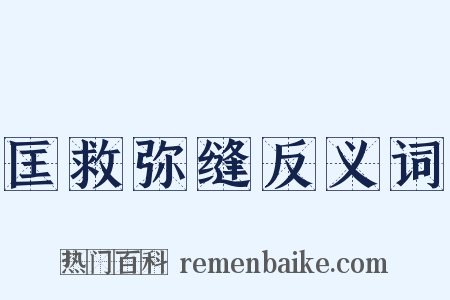 匡救弥缝反义词是什么意思的图片